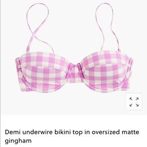 J Crew gingham bikini 34D top + small bottom